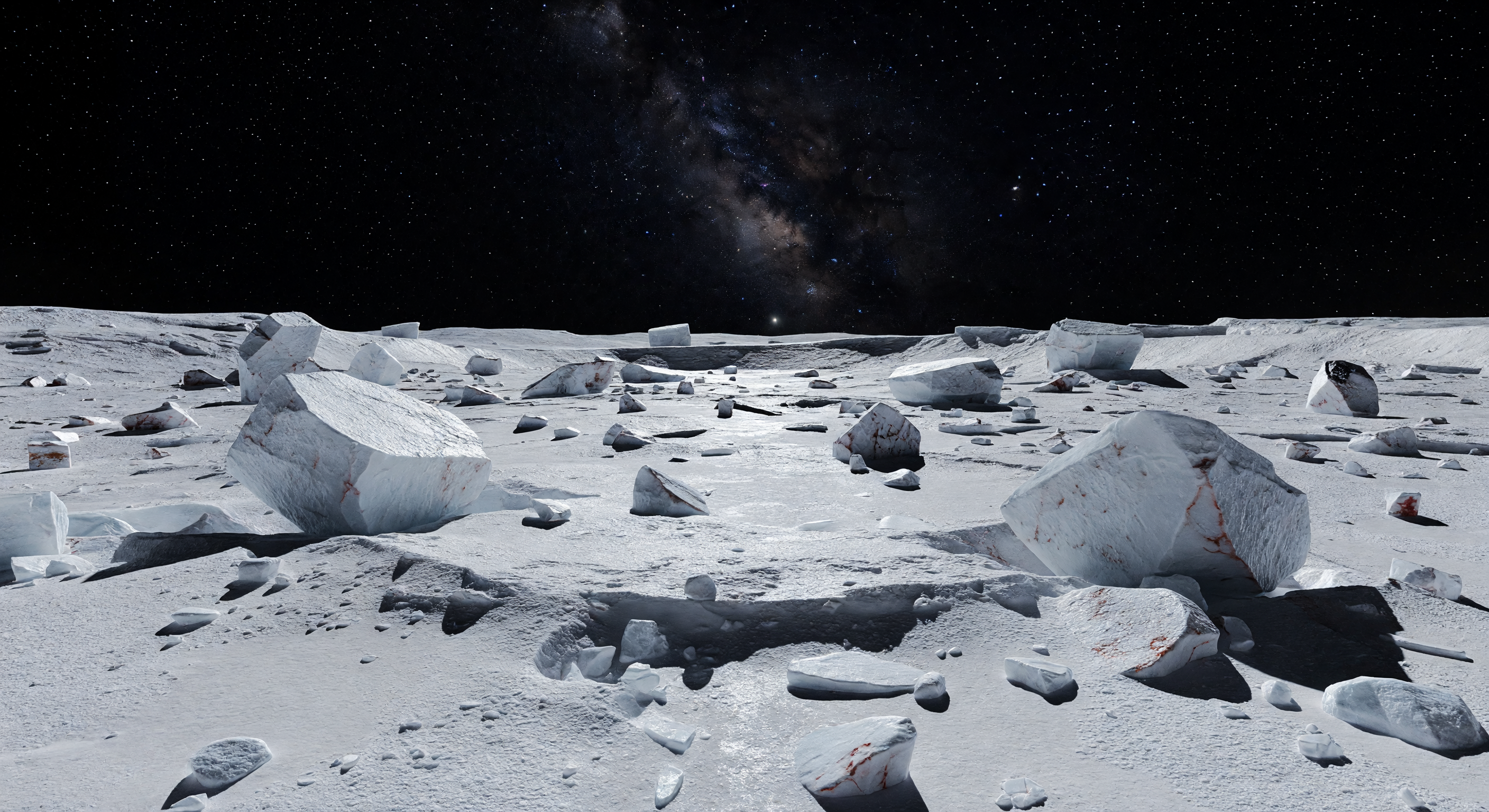 Frosted Ejecta Boulder Field