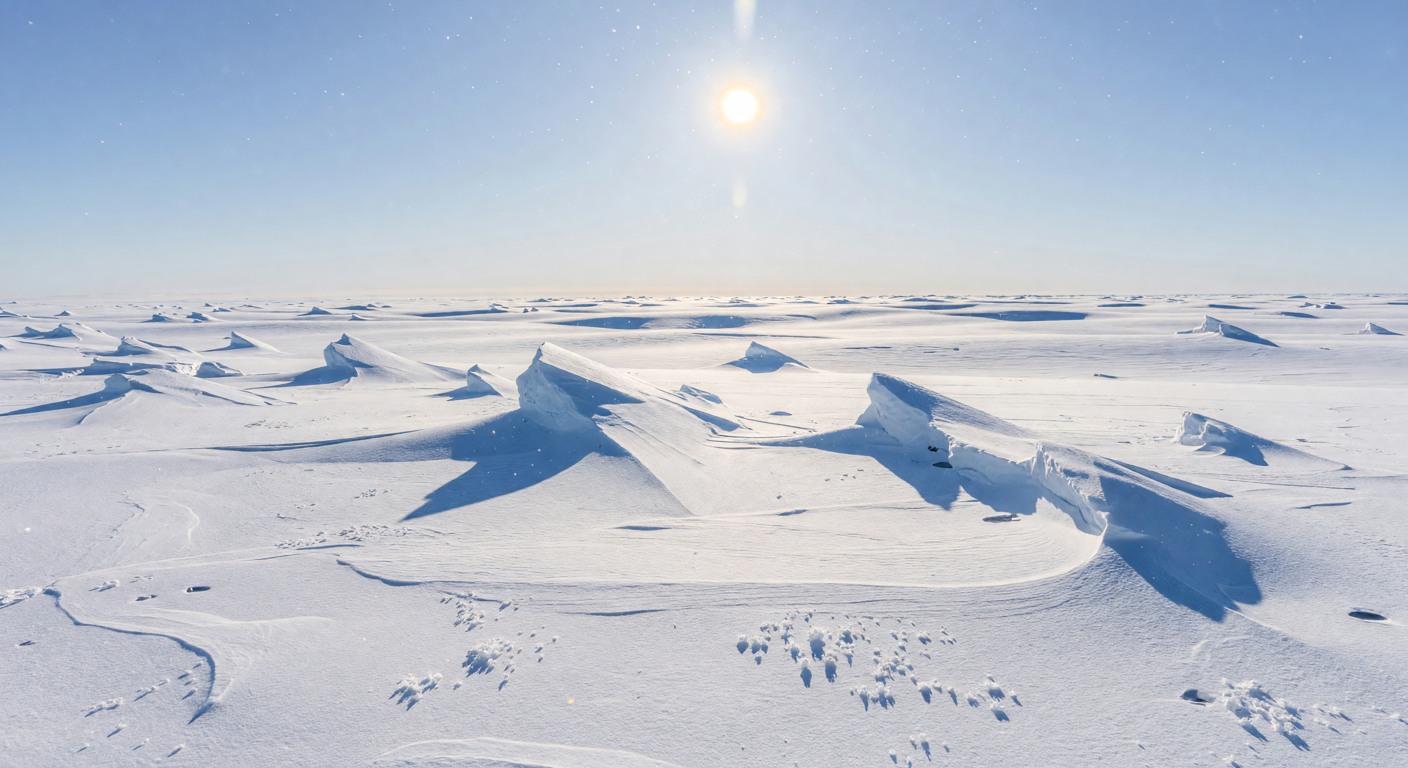 Distesa antartica limpida