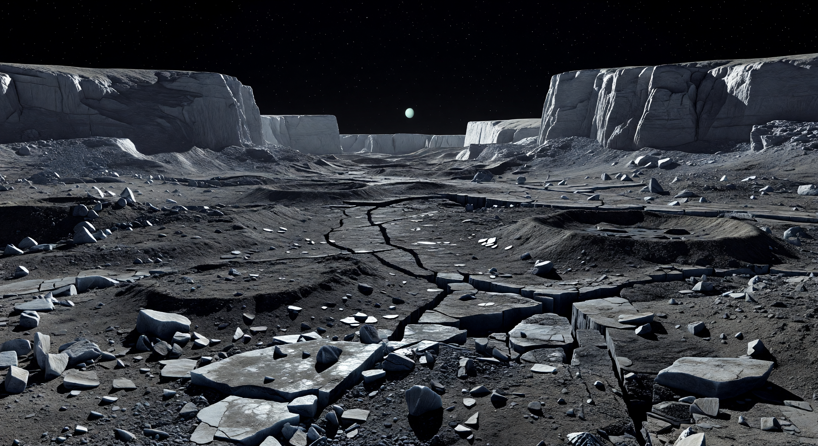 砕けた裂谷の底