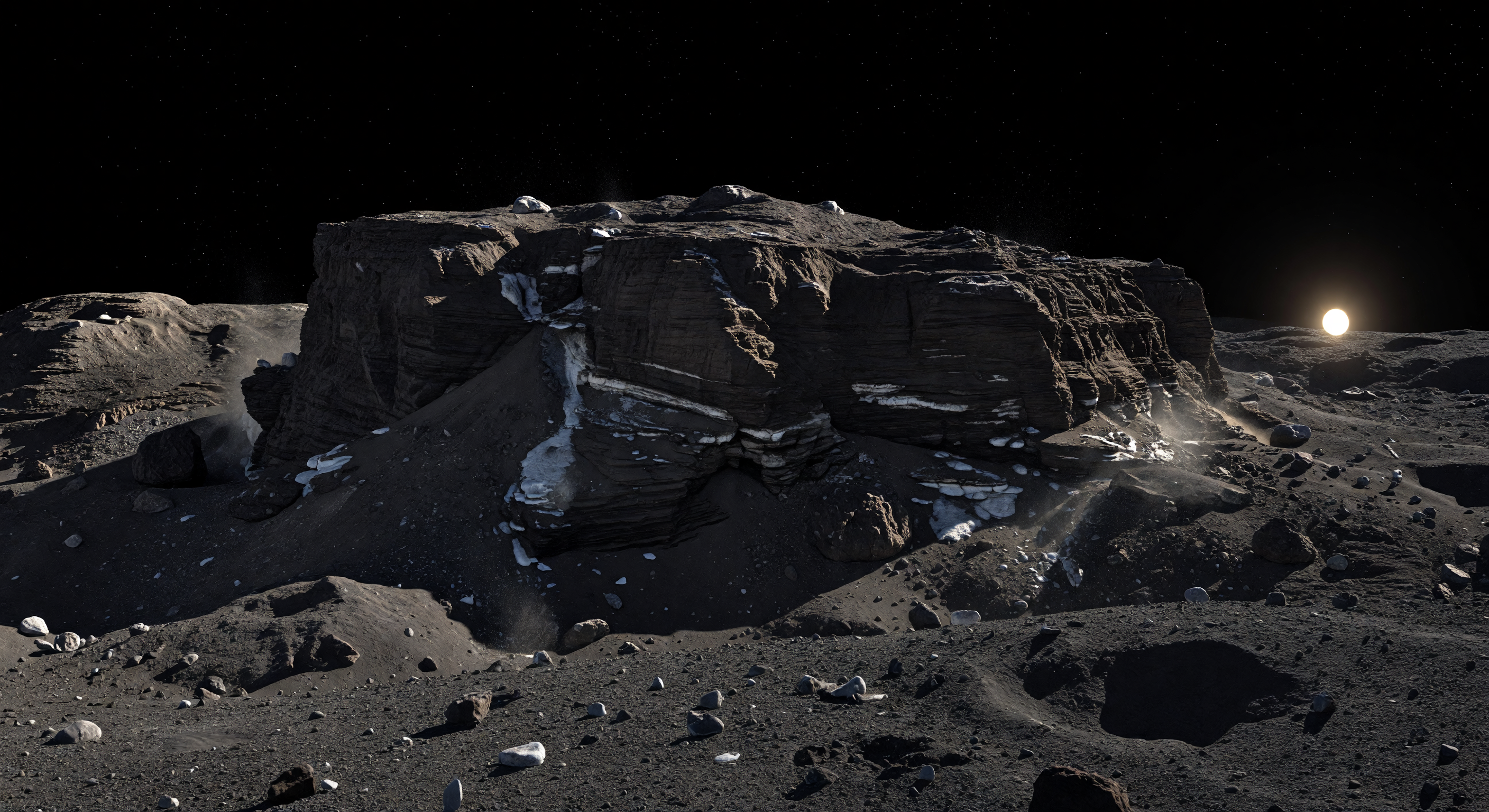 Layered Cliff at Sunrise