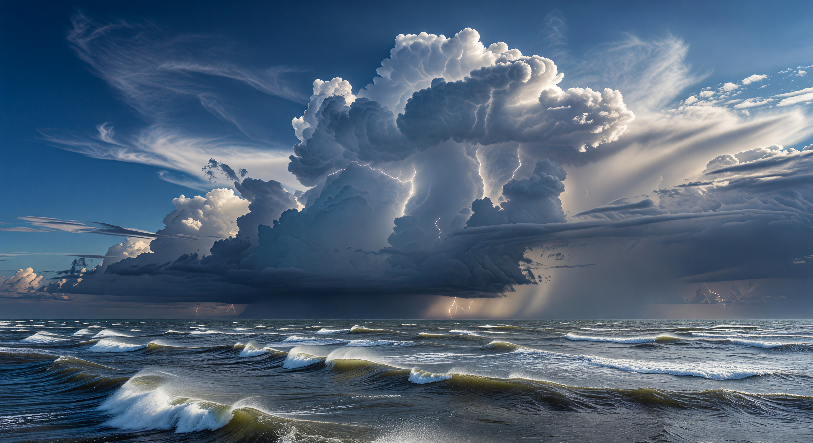 Moessonstorm op zee