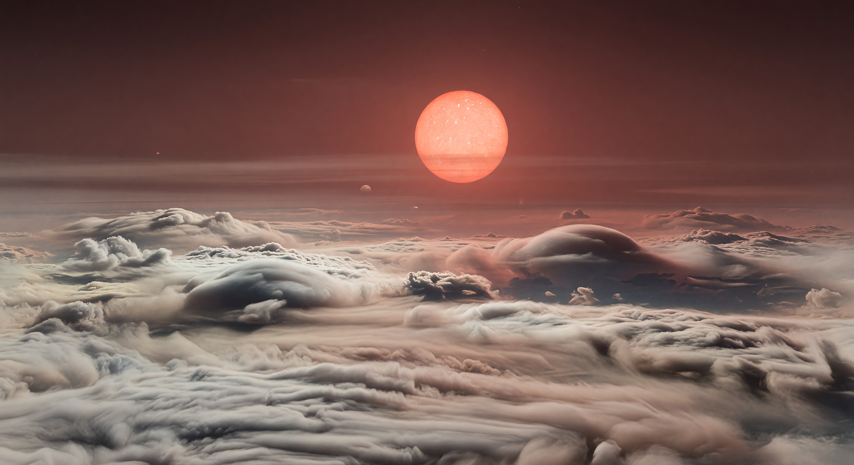 Oceano diurno de nuvens