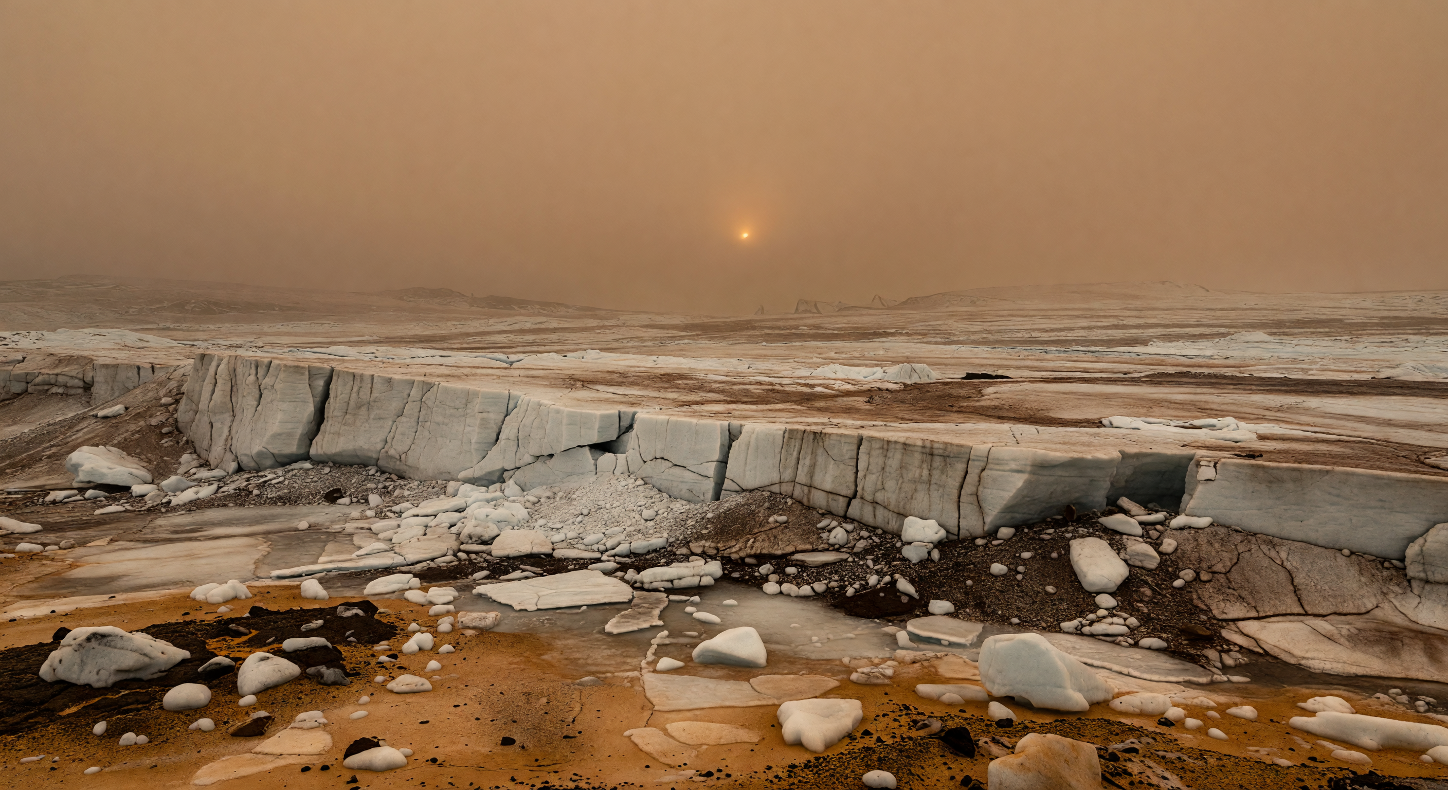 Tectonic Ice Scarp